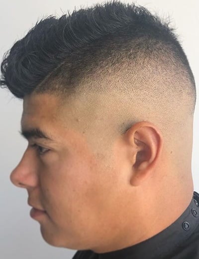 Short Mohawk with Bald Fade Style 