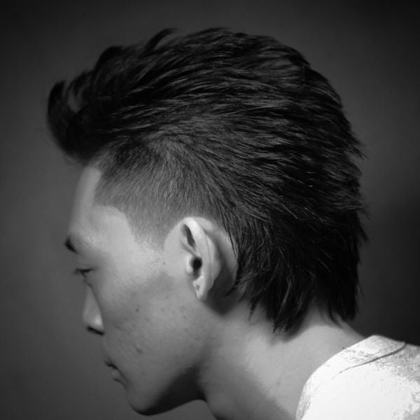 Pompadour Styling for Mullet-like Haircut