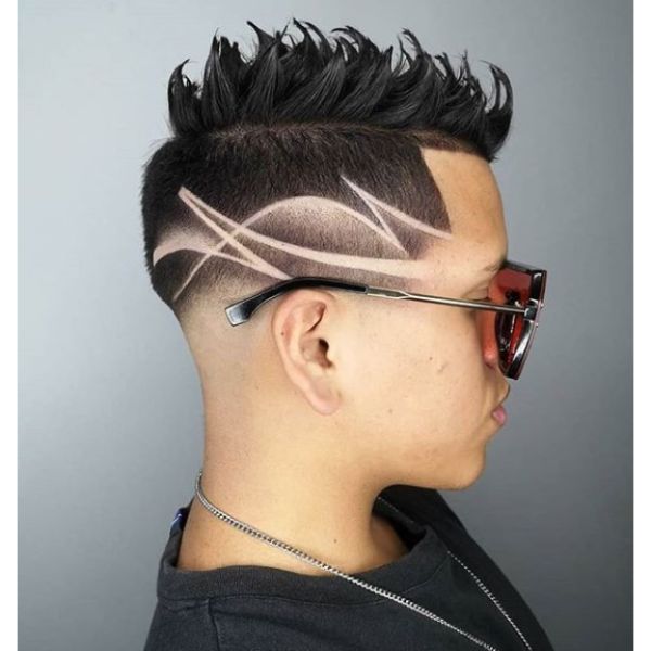 Spiky Wispy Top with Side Skin Fade Haircuts For Teen Boys 