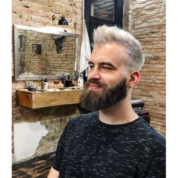 Blonde Fade with Up-swept Top