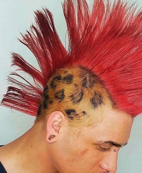 Cheetah Hair with High Spiky Punk Mohawk