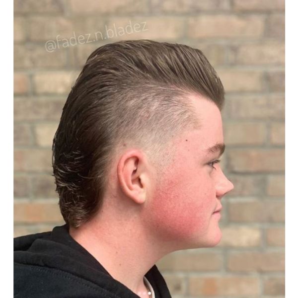 Sleek Mullet with Mature Hairline