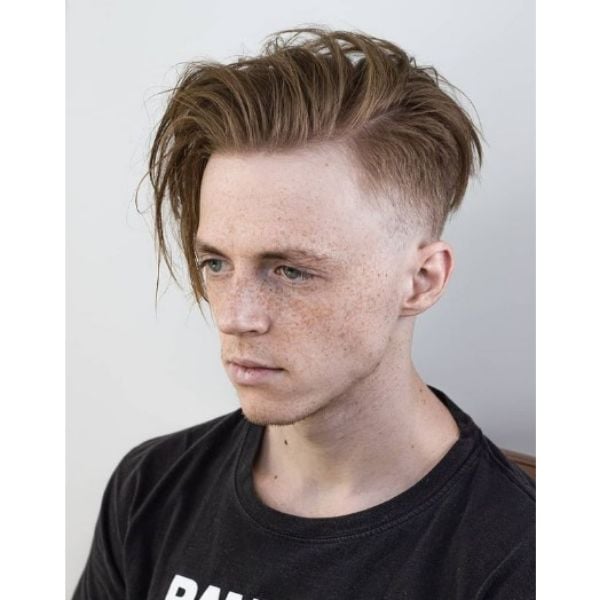  Scissors Over Comb With Low Fade layered haircuts for men