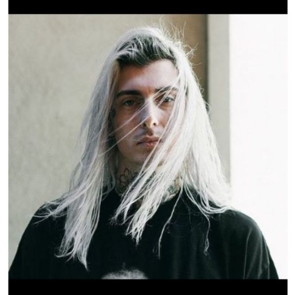 Blonde Long Hairstyle For Guys With Dark Roots