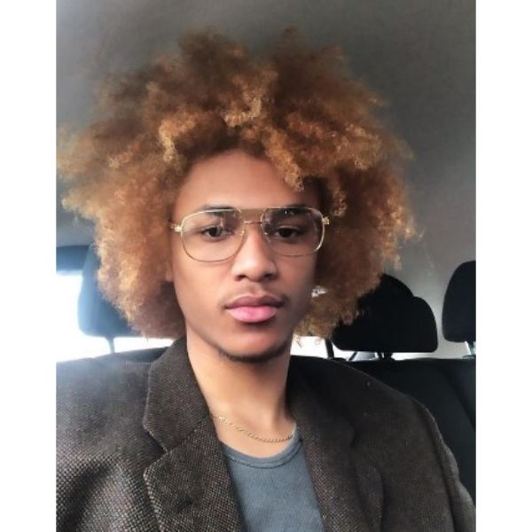 Golden Afro Hairstyles For Men