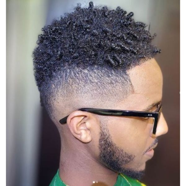 High Drop Fade With Small Twists Afro Hairstyles For Men