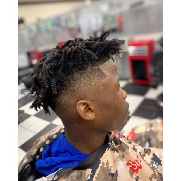 High Fade With Twisted Short Locks