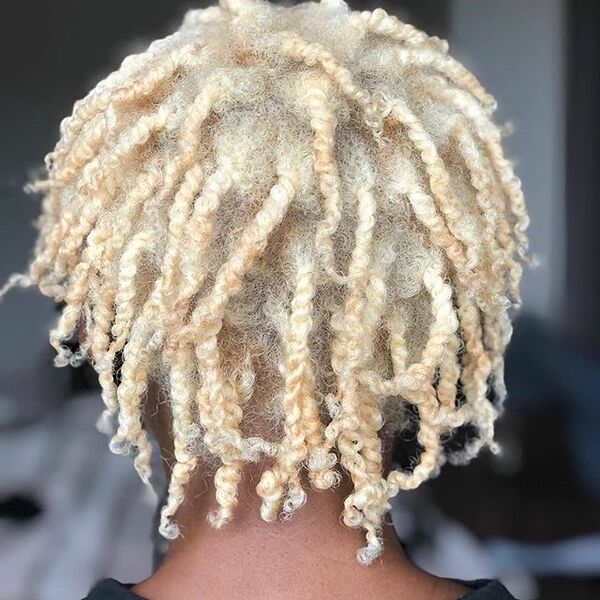 Guy with his Platinum Hair Twist